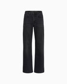 Straight-leg high-waist jeans by My Essential Wardrobe in classic dark denim