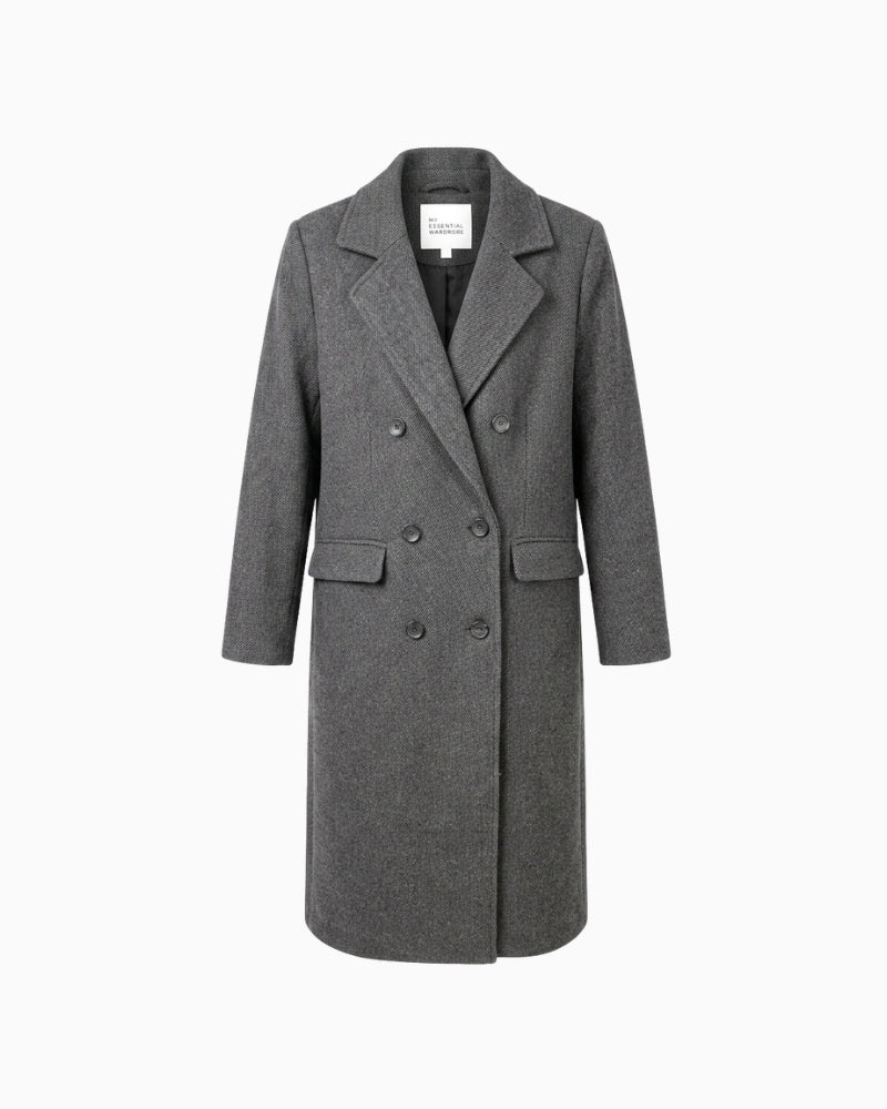 My Essential Wardrobe FrannieMW Coat in Dark Grey front view