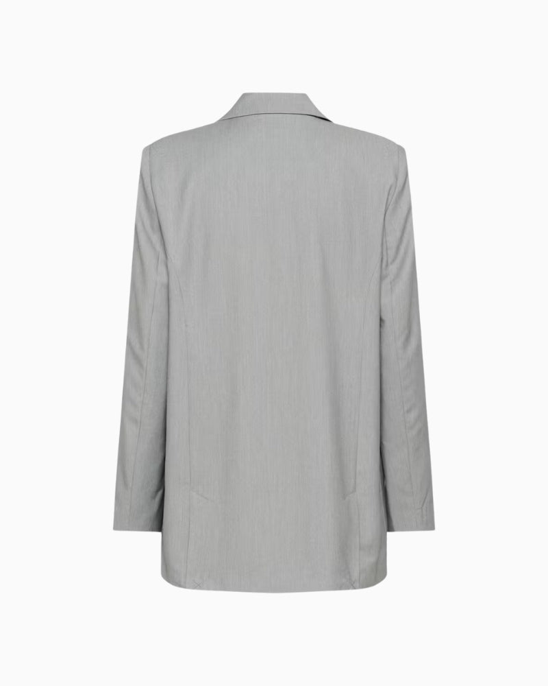 My Essential Wardrobe Hanna Blazer light grey melange back flat view