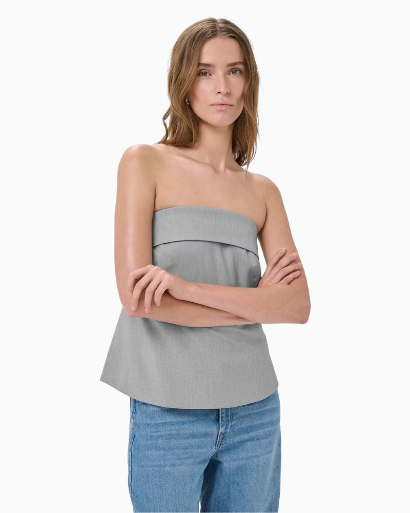 My Essential Wardrobe Hanna Corsage light grey front view