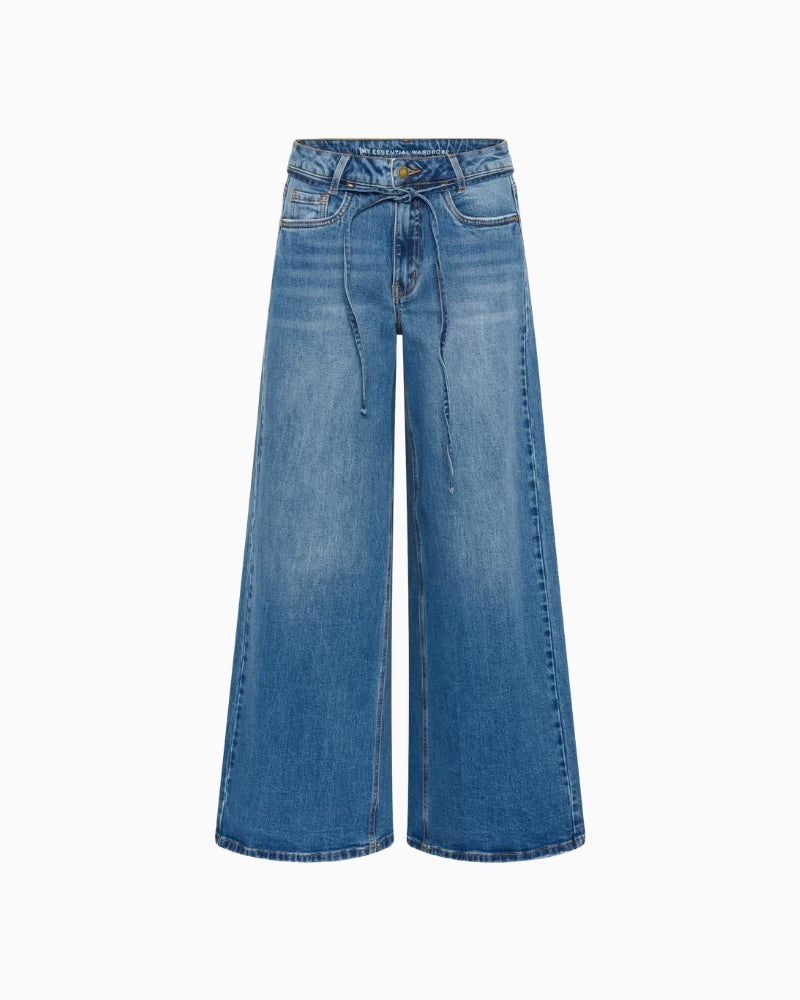 My Essential Wardrobe Karo 144 Mid X-Wide Jeans medium blue wash front view