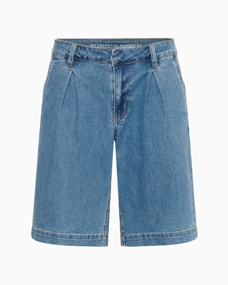 My Essential Wardrobe Lara denim shorts front view