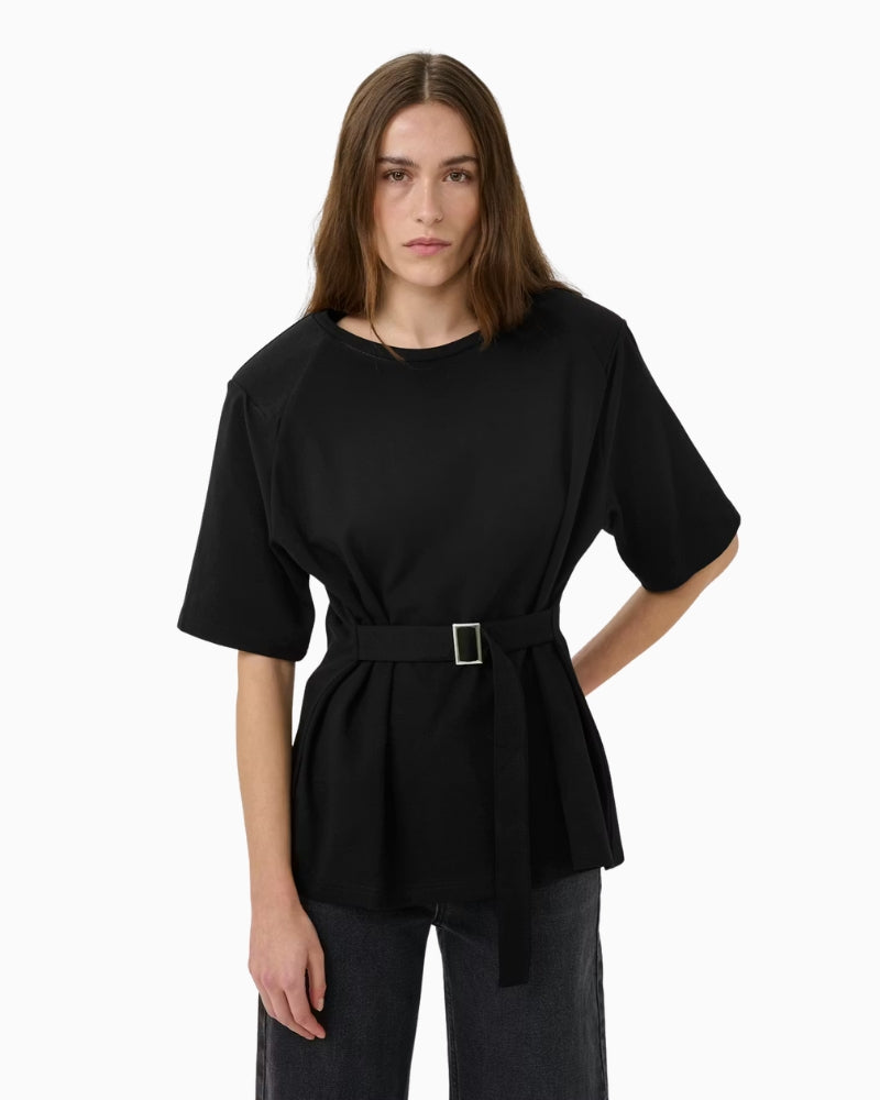 My Essential Wardrobe MWApir T-Shirt black front view