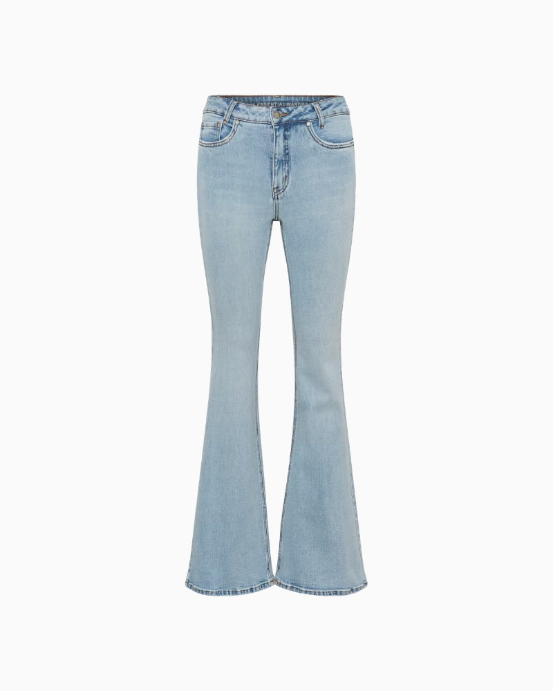 My Essential Wardrobe MWKazia Bootcut Jeans light denim flare hem detail