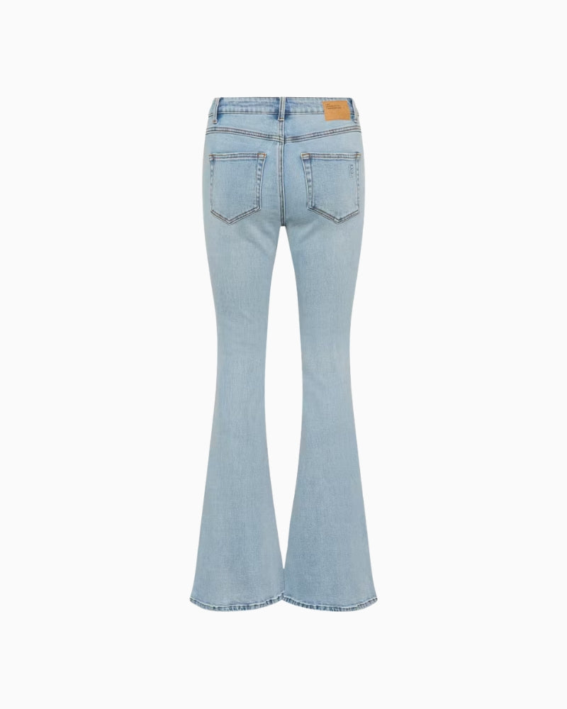 My Essential Wardrobe MWKazia Bootcut Jeans light denim full length back view
