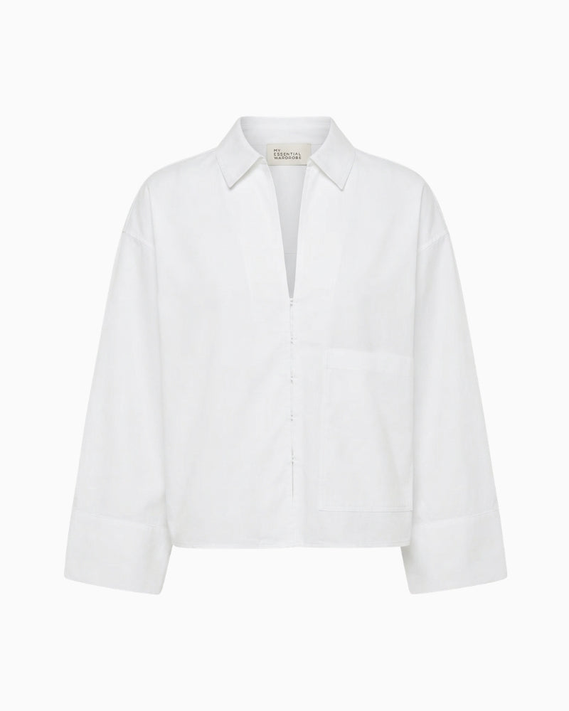 My Essential Wardrobe MWSunna shirt white front view