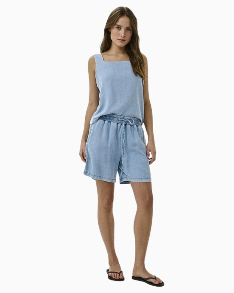 My Essential Wardrobe Nelly shorts outfit view with matching top