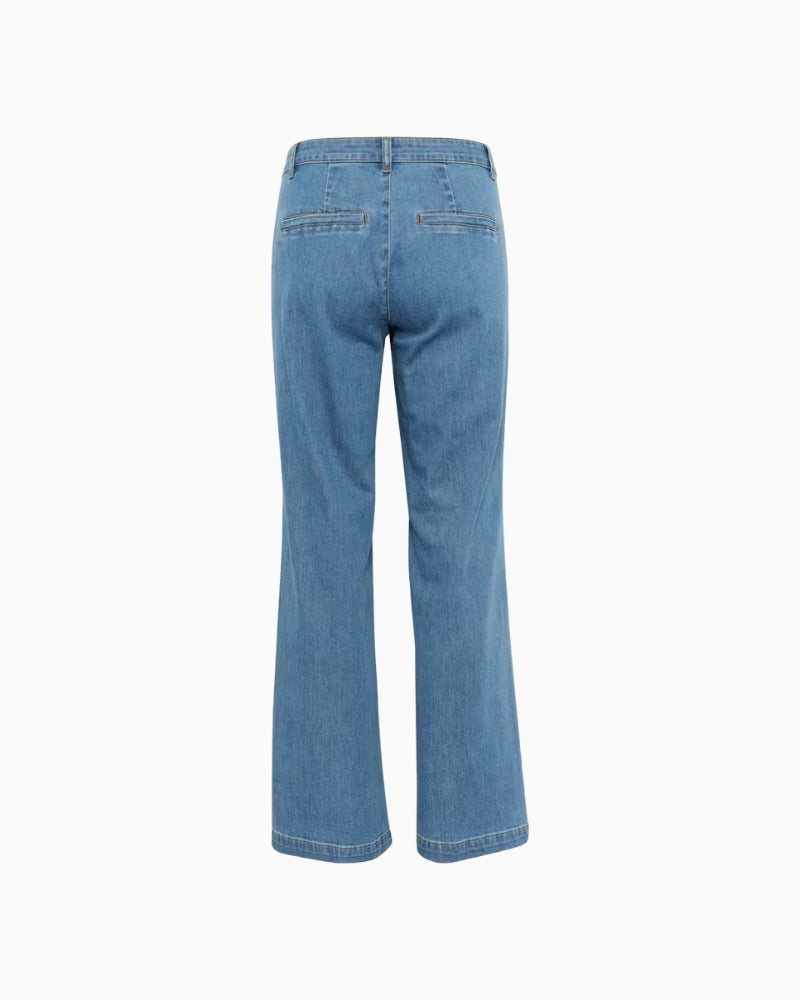 My Essential Wardrobe The Lara 115 Pant light denim back view