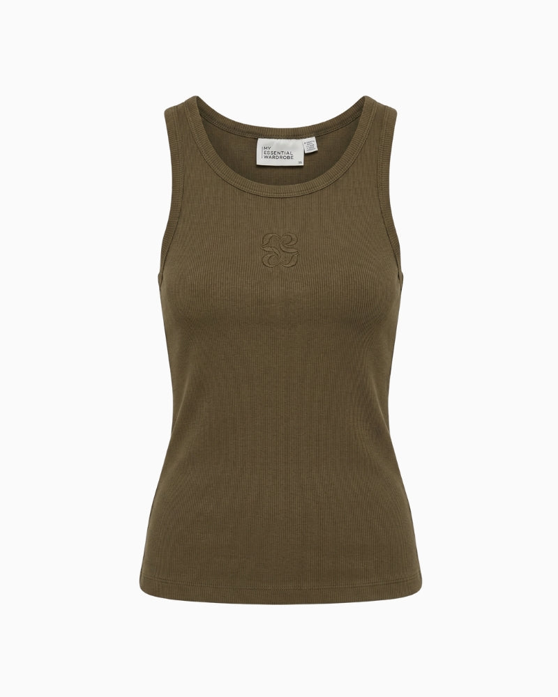 My Essential Wardrobe The Mandy Top olive front view