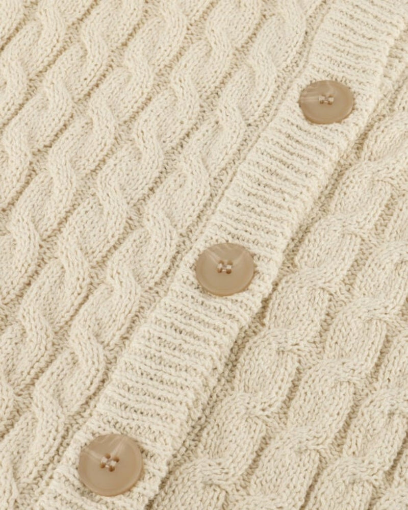 My Essential Wardrobe cardigan texture close-up