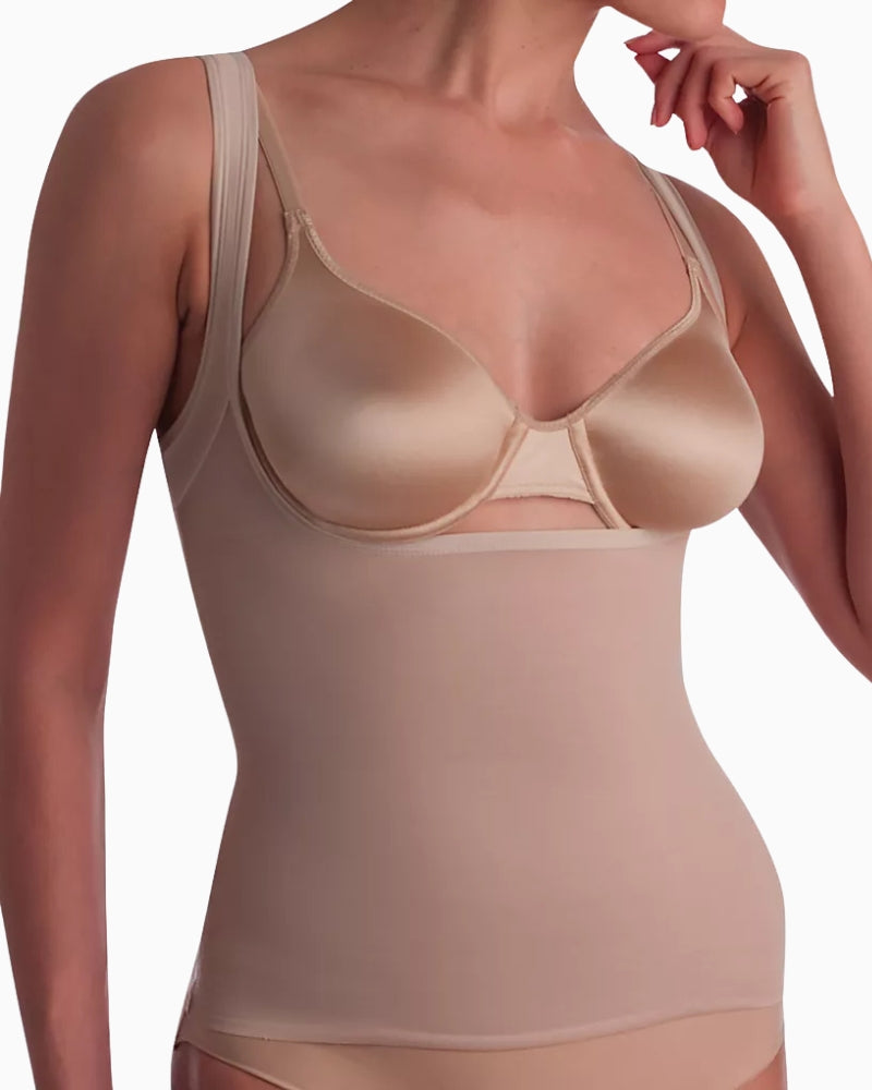 Naomi & Nicole Unbelievable Comfort Step-In Torsette in nude front view