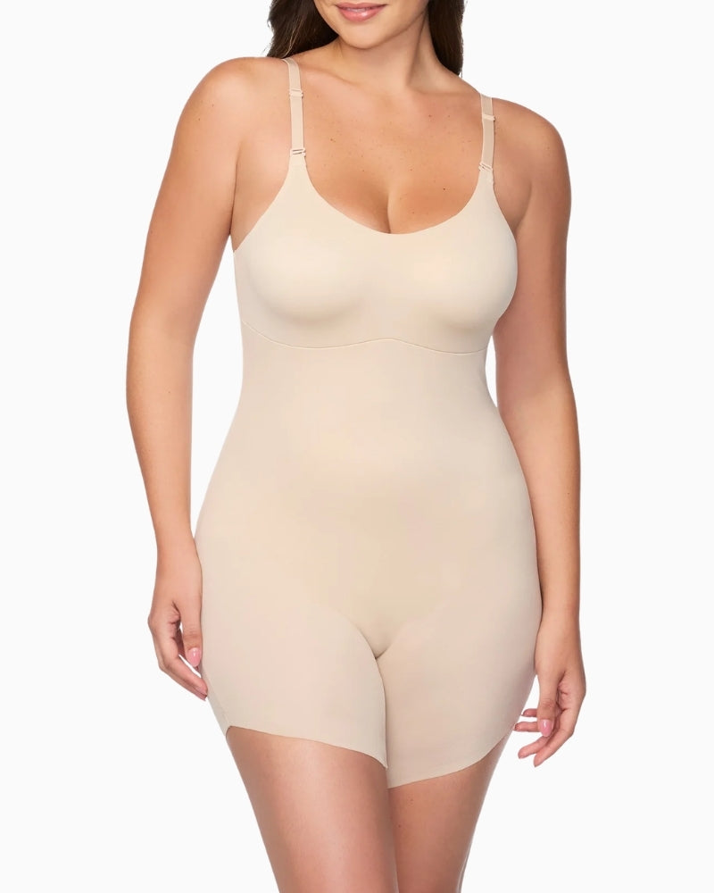 Naomi and Nicole Sidekick shaping bodysuit nude front view