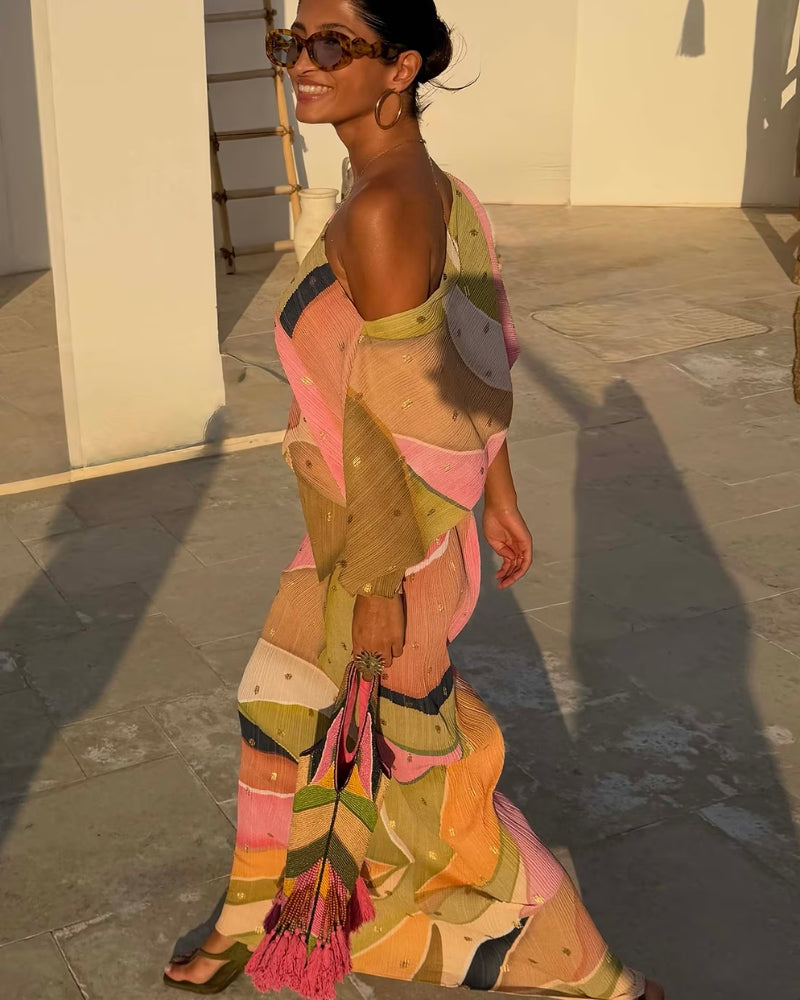 Never Fully Dressed Abstract Tilly Dress multicolour side view