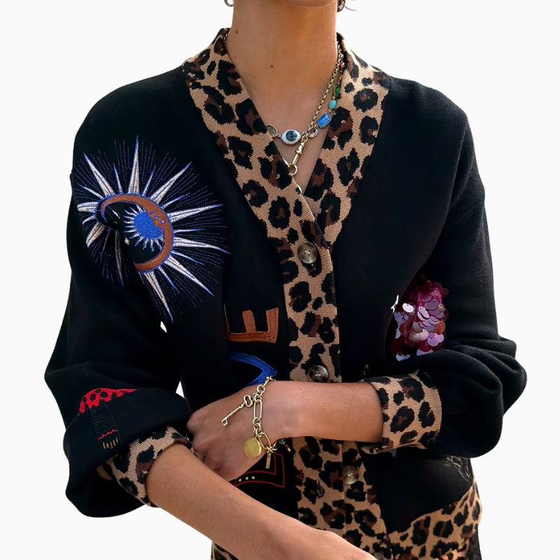 Never Fully Dressed Amore Astrid Cardigan in black front view