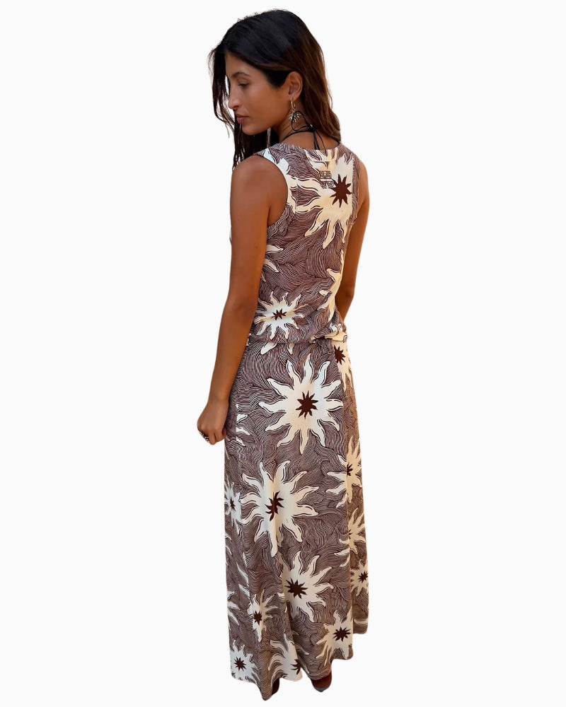 Never Fully Dressed Chocolate Soleil rib tank brown back view