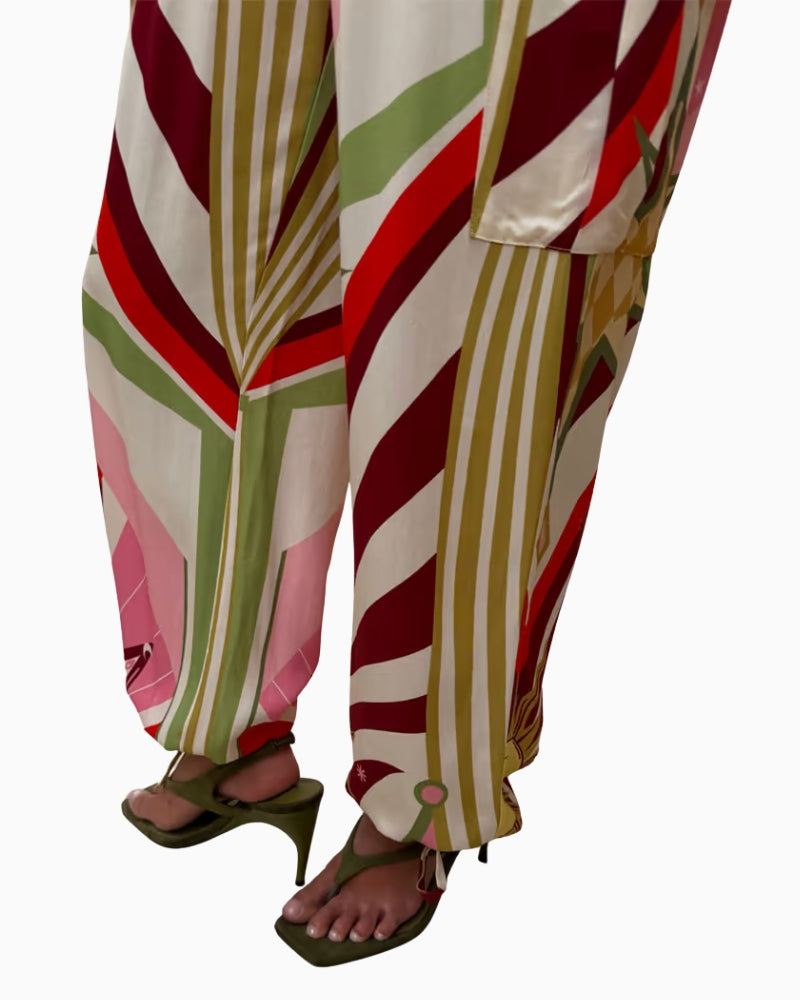 Never Fully Dressed Cirque Cargo Naomi Trousers with adjustable leg tie detail