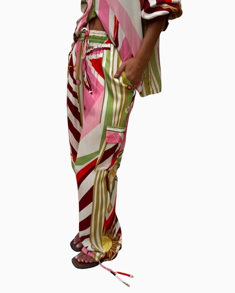 Never Fully Dressed Cirque Cargo Naomi Trousers with adjustable leg tie detail