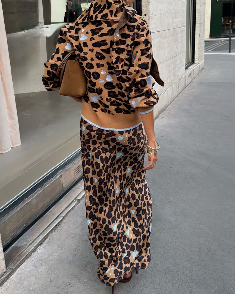 Never Fully Dressed Dorris Skirt in Leopard back view