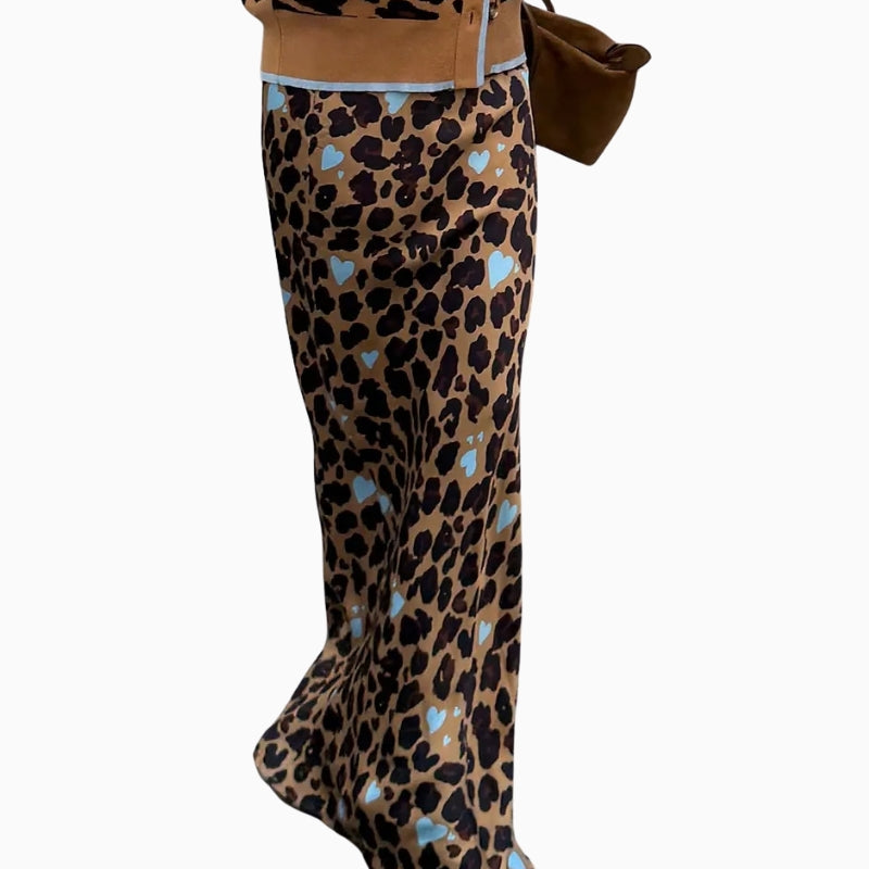 Never Fully Dressed Dorris Skirt in Leopard front view