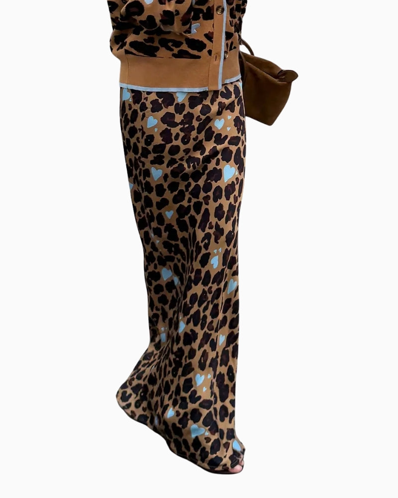 Never Fully Dressed Dorris Skirt in Leopard front view