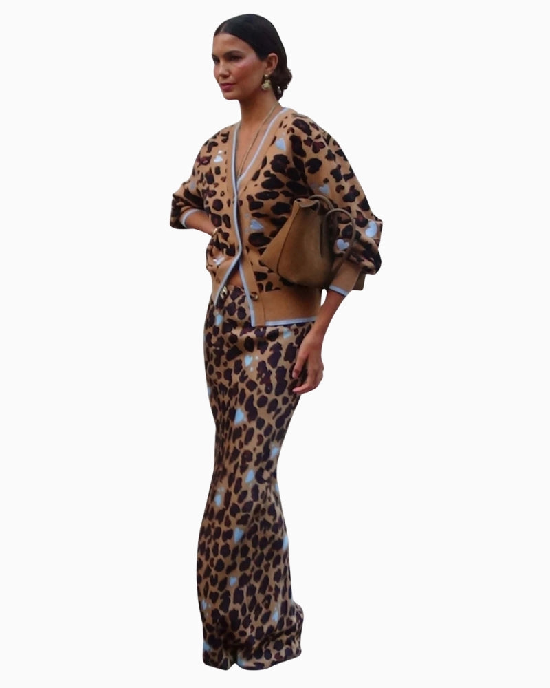 Never Fully Dressed Dorris Skirt in Leopard side view