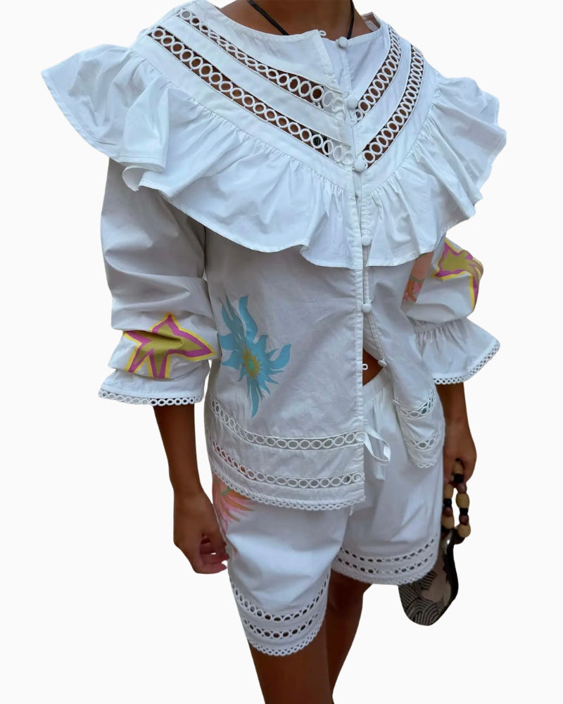 Never Fully Dressed Dreamer Willa top white front view