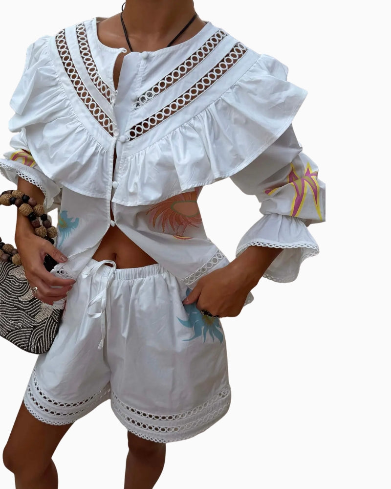 Never Fully Dressed Dreamer Willa top white sleeve detail