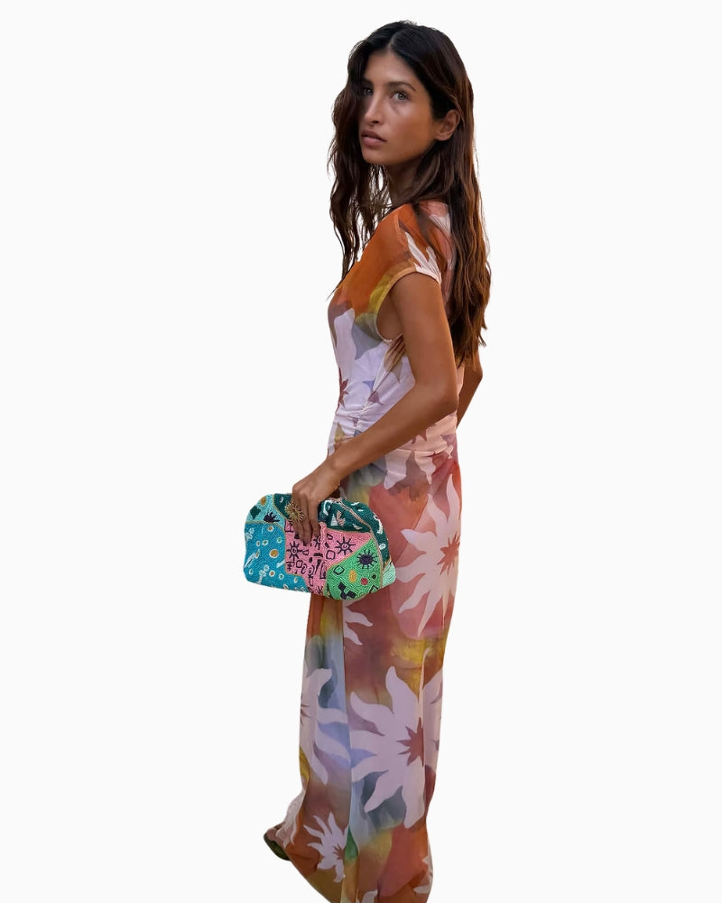 Never Fully Dressed Soleil Luna mesh dress multicolour full length ide view