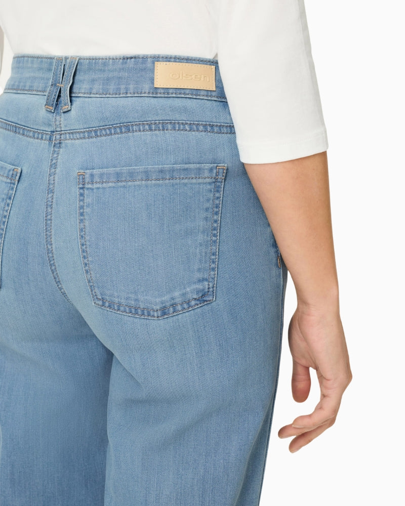 Olsen Anna wide leg jeans back pocket detail – Áines Boutique