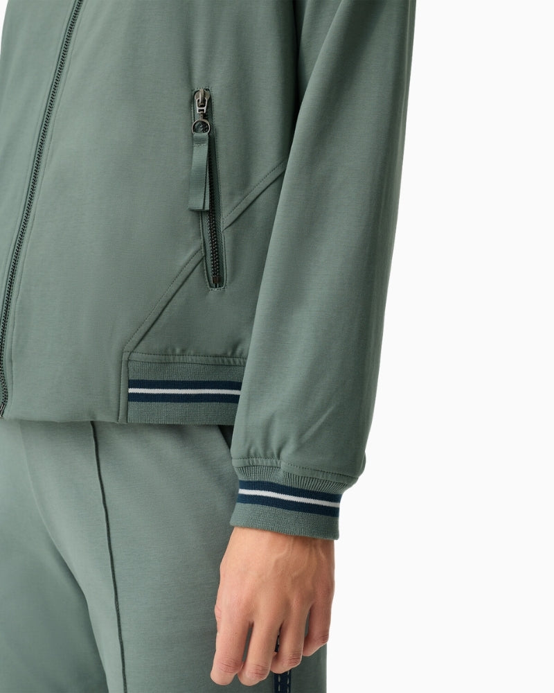 Olsen jacket raw-edge finish close-up detail – Áines Boutique