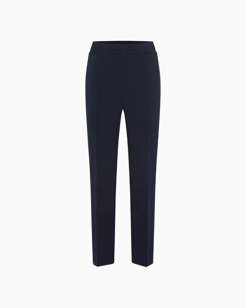 Olsen Lisa Straight navy cropped trousers