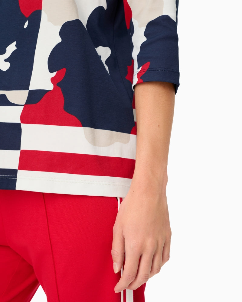 Olsen Abstract Camo T-Shirt abstract print detail