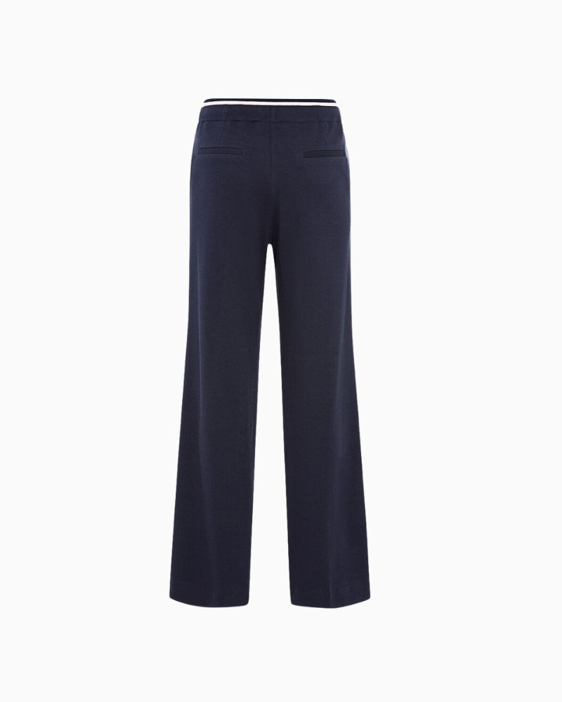 Back view of trousers with clean lines and relaxed fit