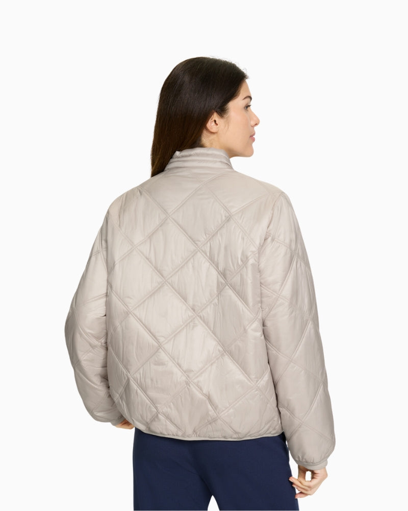 Back view of Olsen lightweight beige jacket