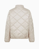 Flat lay back view of Olsen lightweight beige jacket