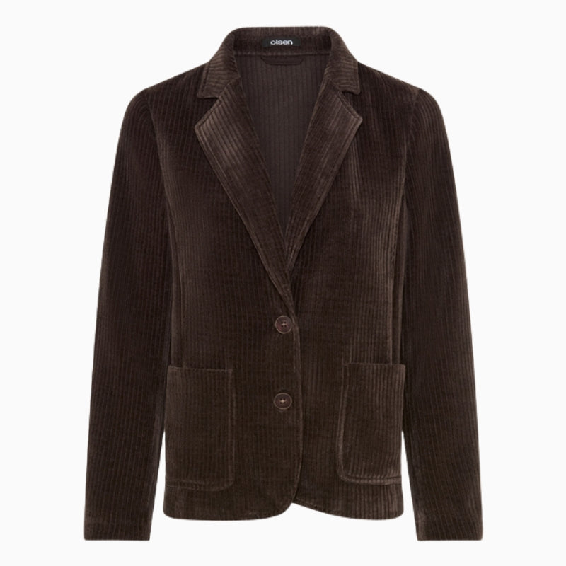 Olsen Corduroy Blazer in brown front view