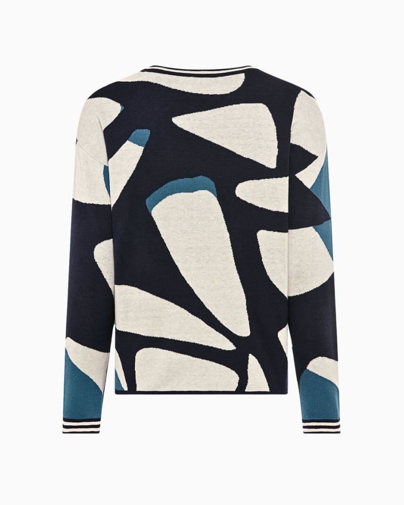 Back view of Olsen jumper showing long sleeves and dropped shoulder seam