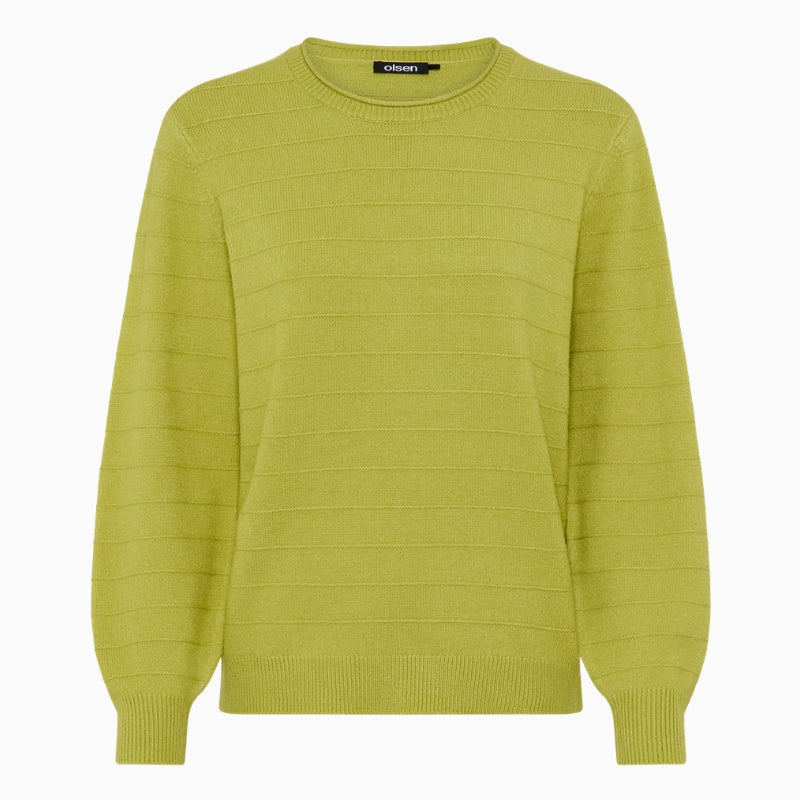 Olsen Henny Pullover in Lime front view
