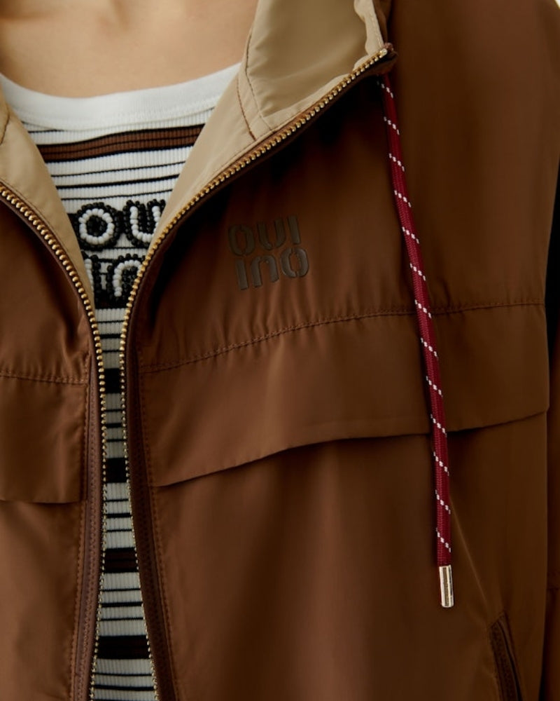 Oui blouson jacket quilted pocket zip detail – Áines Boutique