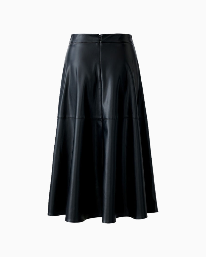 Back view of skirt with seam-concealed zip