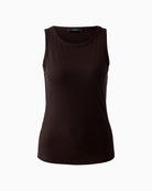 Oui Filiz top in Ocean Bay blue with round neckline and slim fit