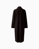 Back view of Oui wool coat with straight cut and centre vent