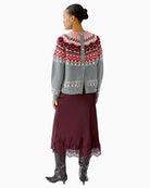 Back view of Nordic-style jumper by Oui showing soft knit texture and regular length