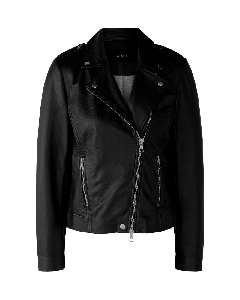 Oui leather outlet jacket