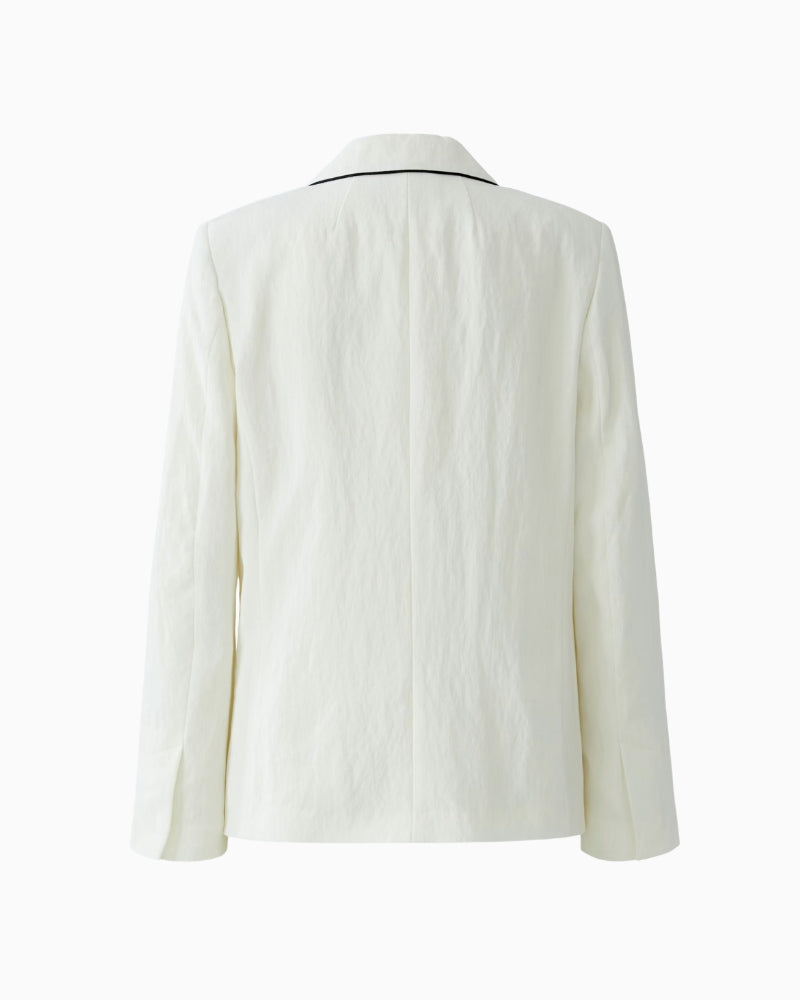 Oui Blazer in Off White back view
