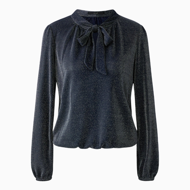 Oui Blouse in Navy front view