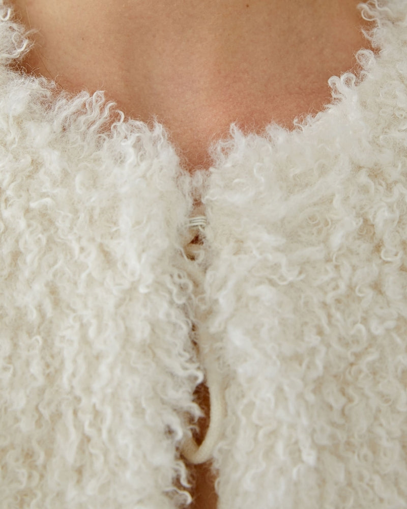 close up details of soft faux fur texture