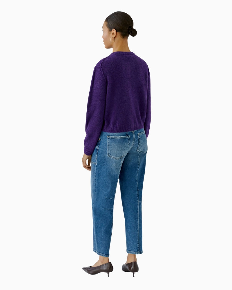 Oui Ilaya Knit Jacket in Violet back view