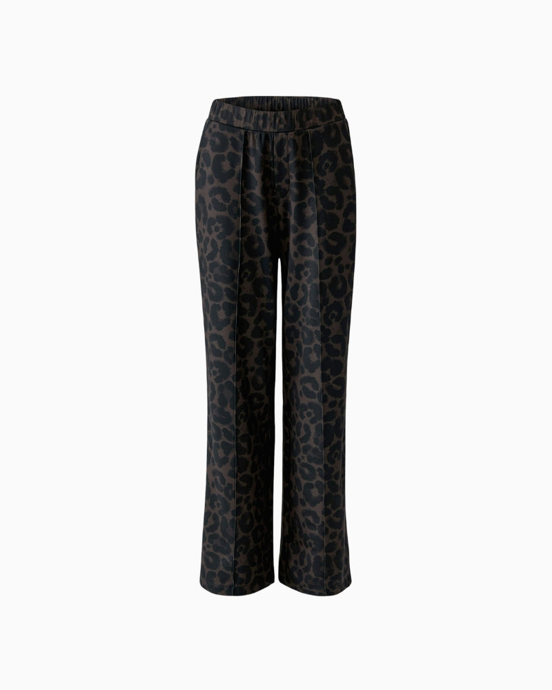 Oui Jogger in Leopard full-length view