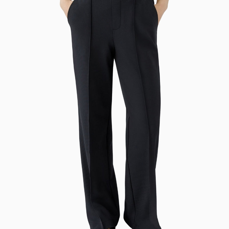 Oui LACY Pants in black front view